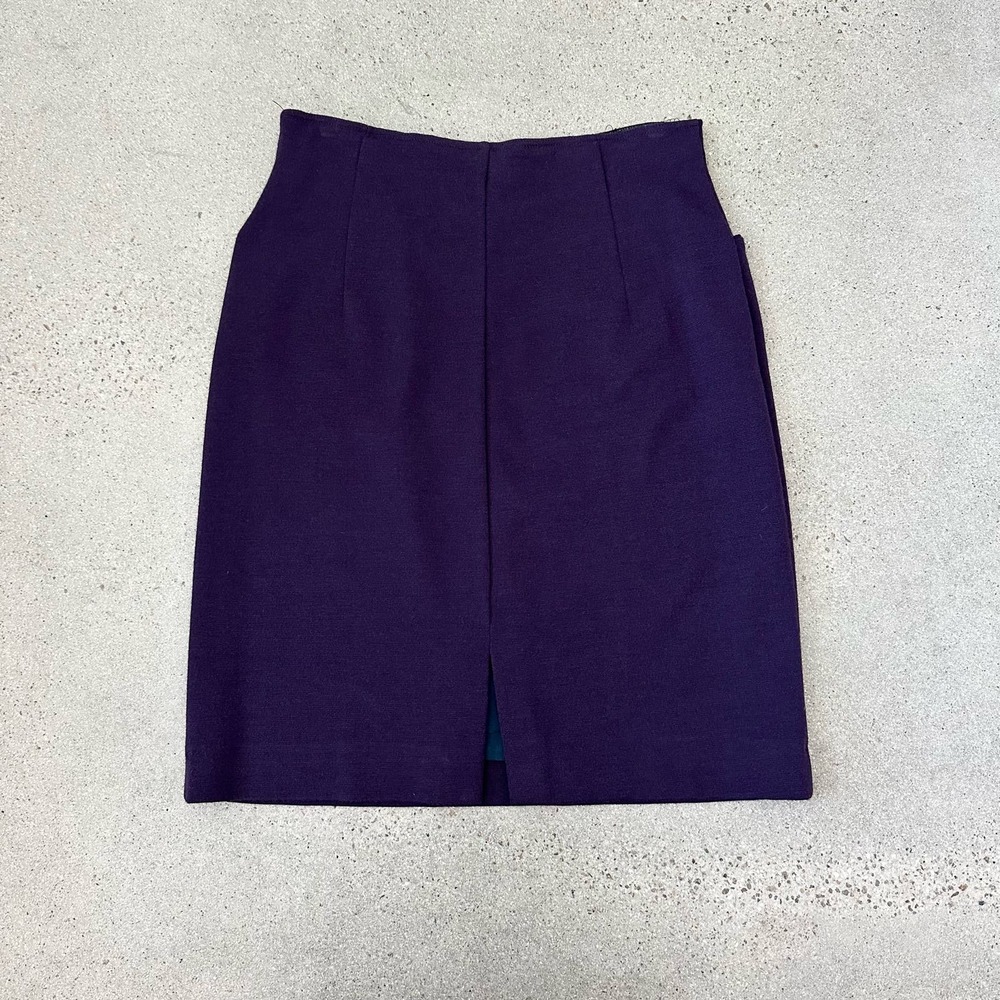 Vintage Missoni for Neiman Marcus Purple Wool Skirt w/ Pockets - Picture 3 of 4